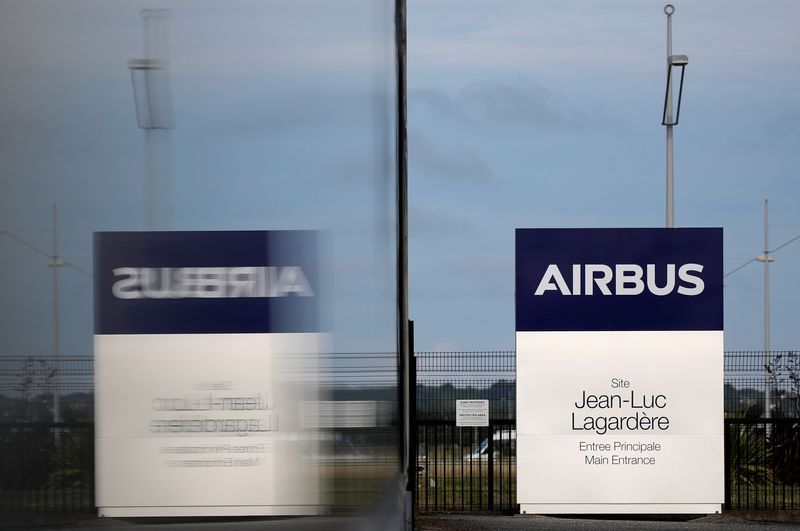 Entrance of the Jean-Luc Lagardere A380 production plant at Airbus