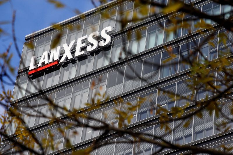 FILE PHOTO: The headquarters of chemicals maker Lanxess are seen