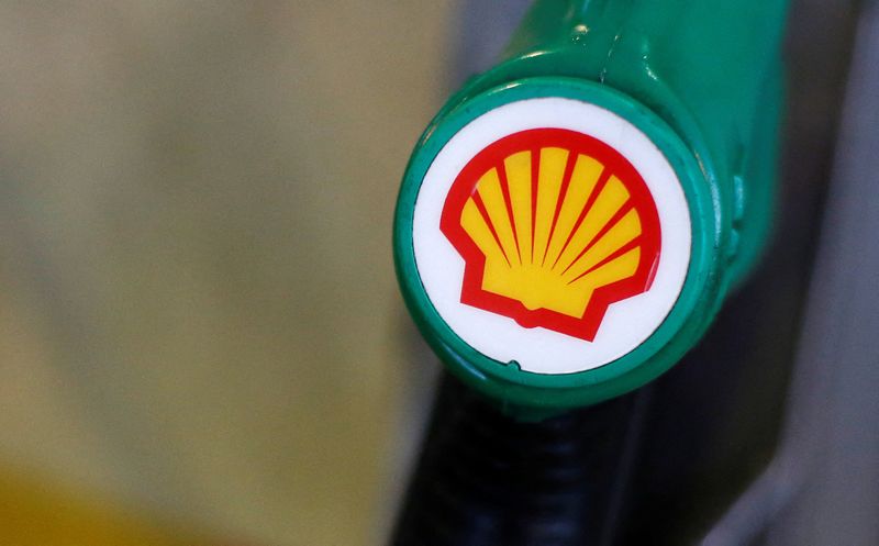 FILE PHOTO: The Shell logo is seen on a pump