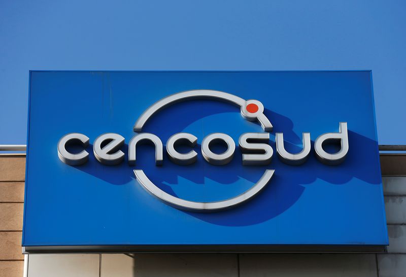 The logo of retailer Cencosud is seen at its corporate