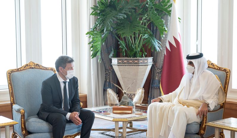 FILE PHOTO: Qatari Emir Sheikh Tamim bin Hamad al-Thani meets