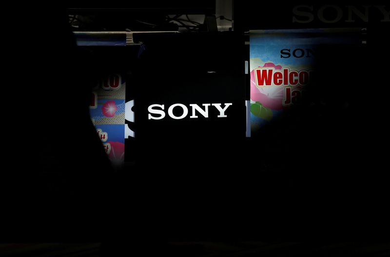 A logo of Sony Corp is seen at an electronics