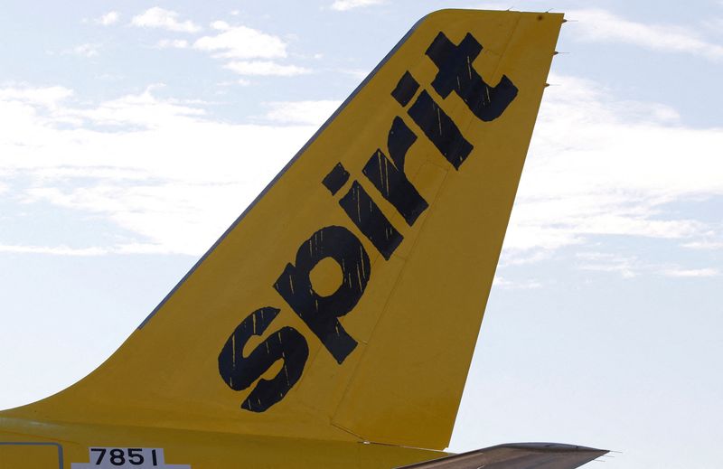 FILE PHOTO: A logo of low cost carrier Spirit Airlines