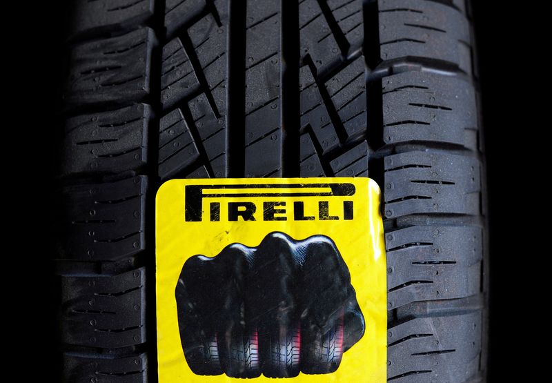 FILE PHOTO: A tyre is pictured in a tyre specialist
