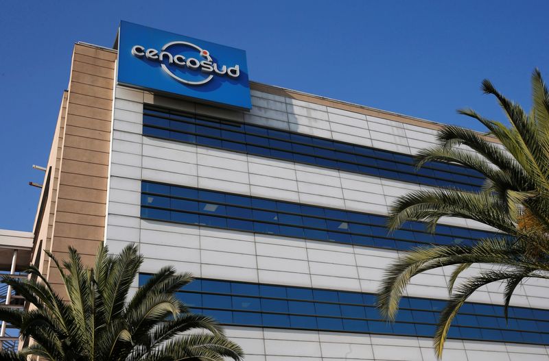 FILE PHOTO: The logo of retailer Cencosud is seen at