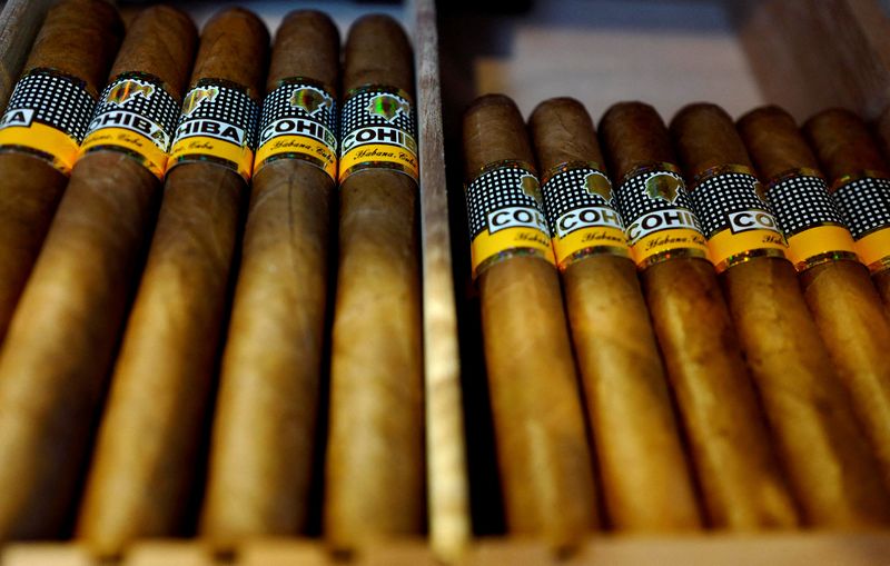 FILE PHOTO: Cigars from Cuban luxury tobacco brand Cohiba are