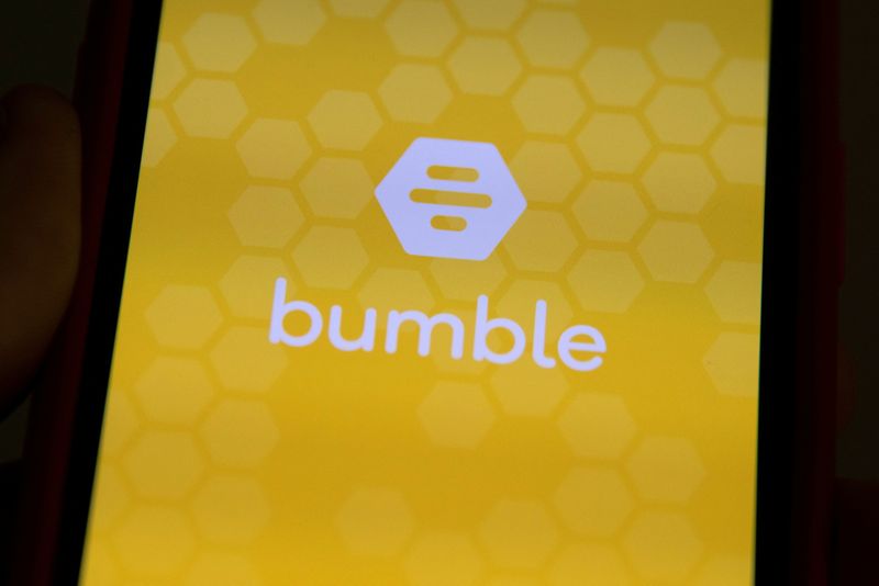 The Bumble Inc. (BMBL) app is shown on an Apple