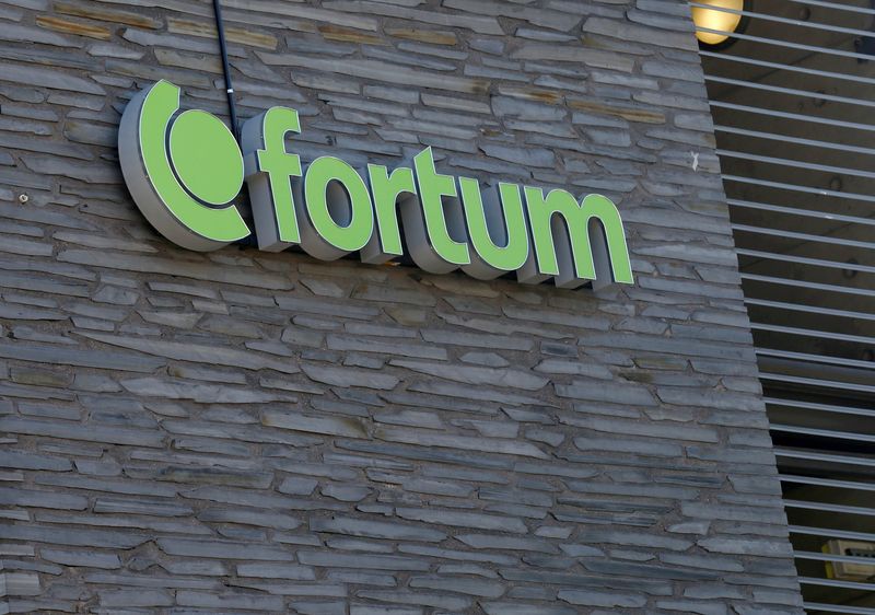 FILE PHOTO: Finnish energy company Fortum sign is seen at