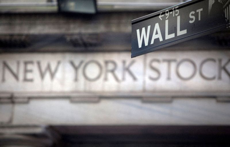 FILE PHOTO: A Wall Street sign outside the New York