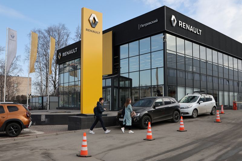 FILE PHOTO: A view shows a Renault car showroom in