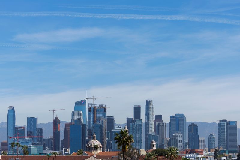 FILE PHOTO: A view of the skyline of downtown Los