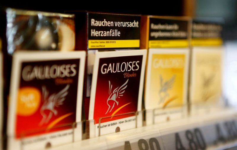 FILE PHOTO: FILE PHOTO: Packs of Gauloises cigarettes are on