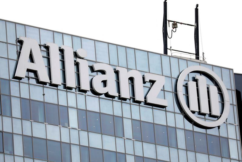 FILE PHOTO: The logo of insurer Allianz SE is seen