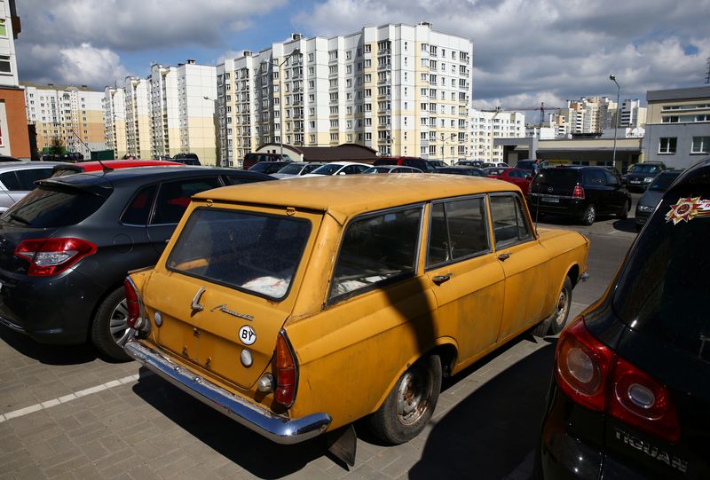 FILE PHOTO – Soviet-era Moskvich-427 car is seen in parking