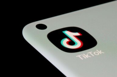 FILE PHOTO: TikTok app is seen on a smartphone in