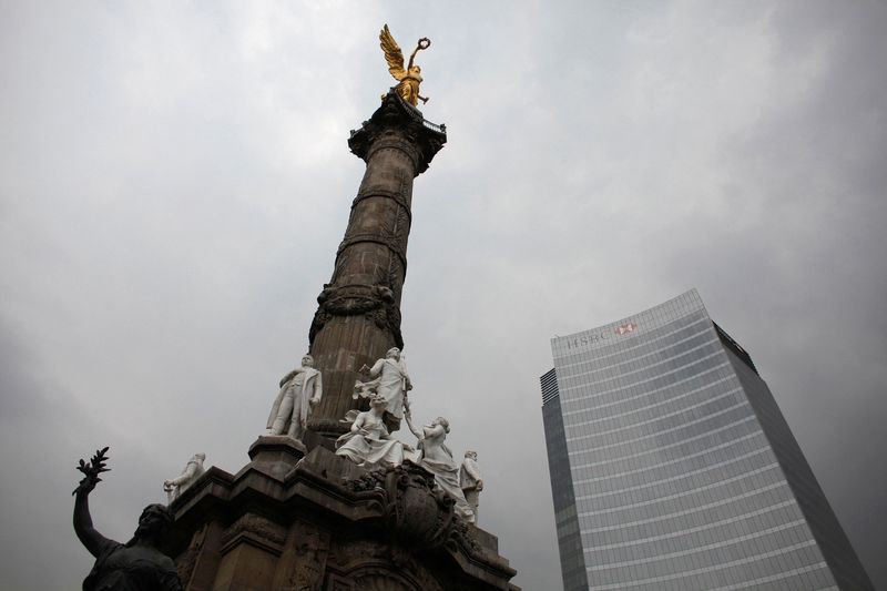 FILE PHOTO: The Angel of Independence monument stands next to