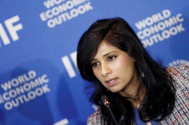FILE PHOTO: Gita Gopinath, Economic Counsellor and Director of the