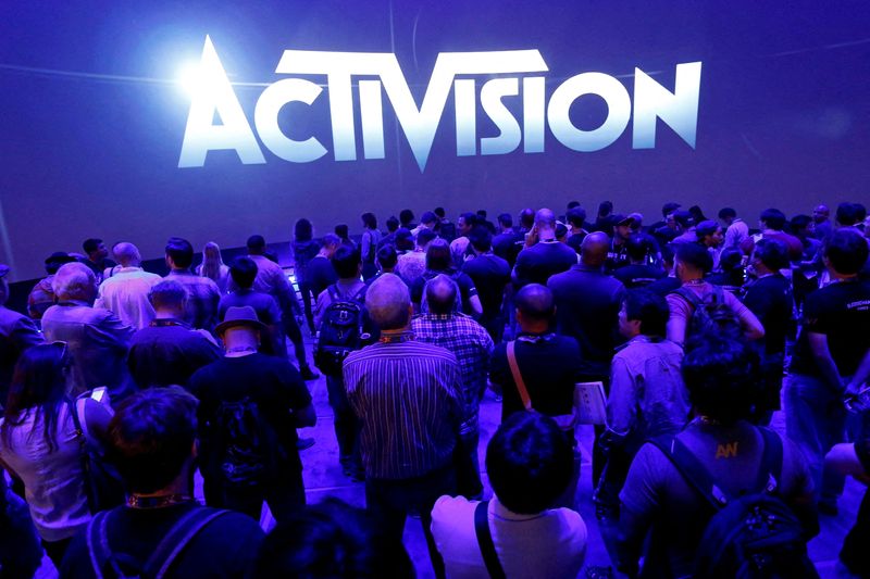 FILE PHOTO: Crowd waits for video presentation at the Activision