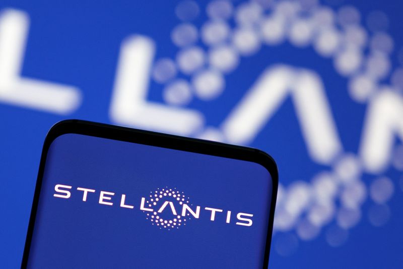 Illustration shows Stellantis logo