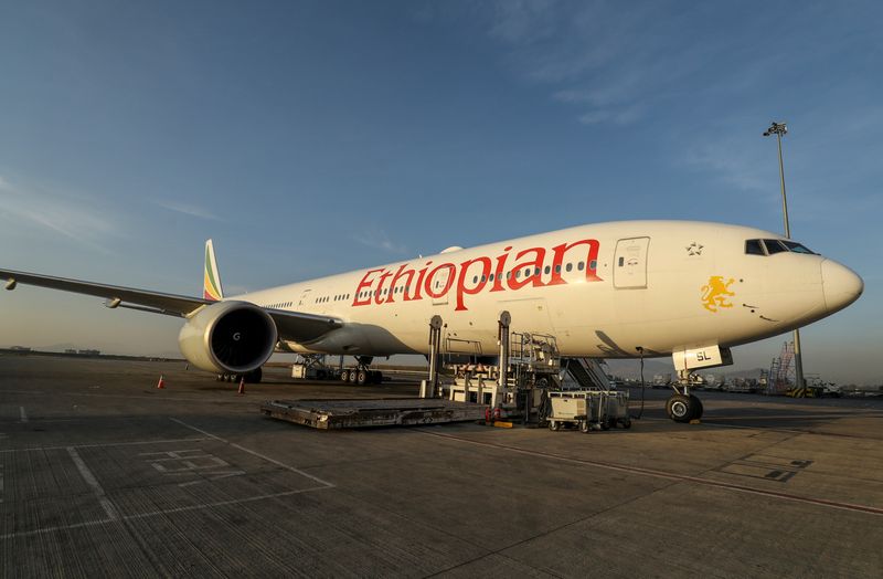 An Ethiopian Airlines Cargo plane carrying the AstraZeneca/Oxford vaccines is