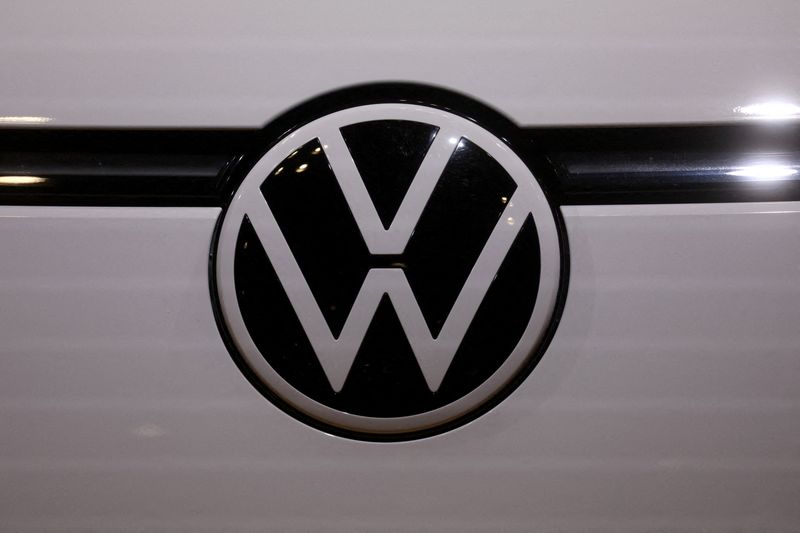 FILE PHOTO: VW logo at 2022 New York International Auto