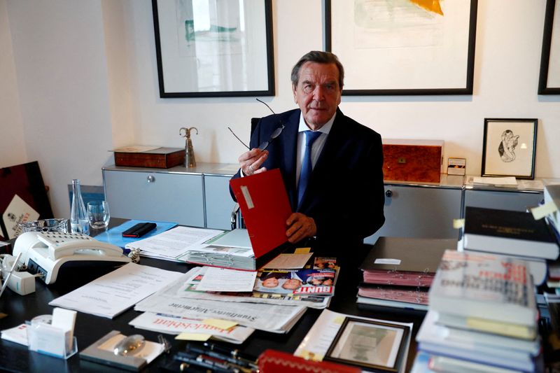 FILE PHOTO: Former German Chancellor Gerhard Schroeder is pictured during