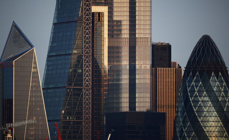 FILE PHOTO: Skyscrapers in The City of London financial district