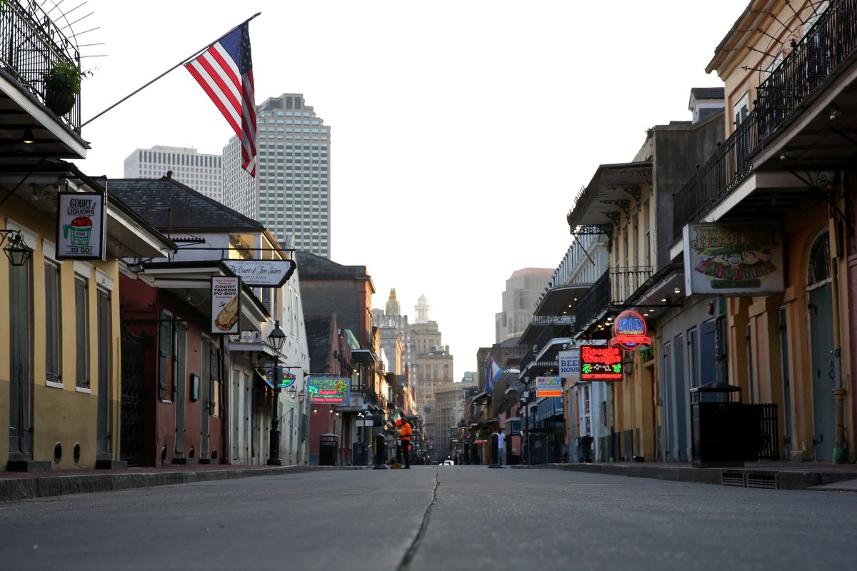 FILE PHOTO: A view of Bourbon Street amid the outbreak