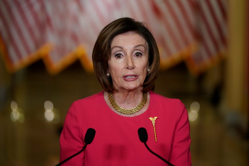 U.S. House Speaker Nancy Pelosi makes statement about coronavirus economic