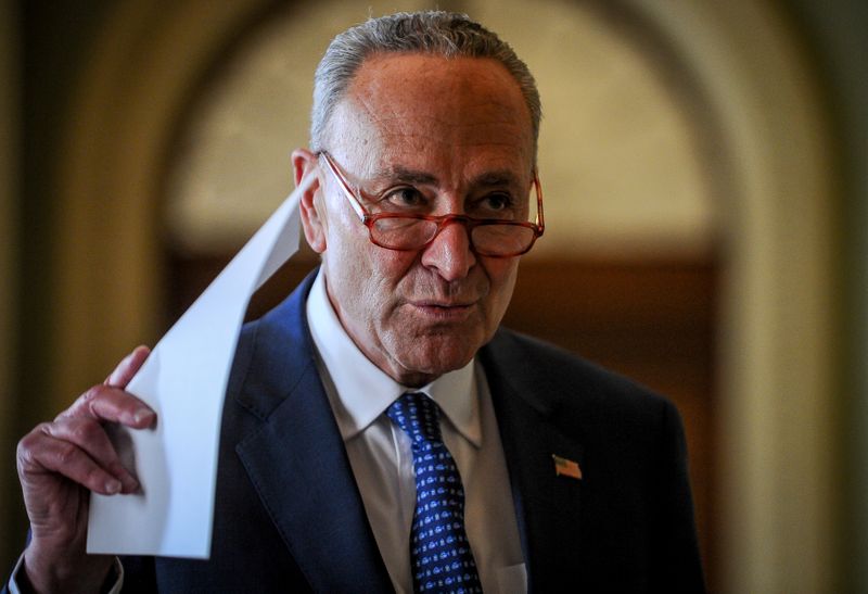 Schumer makes a statement after meetings to wrap up work