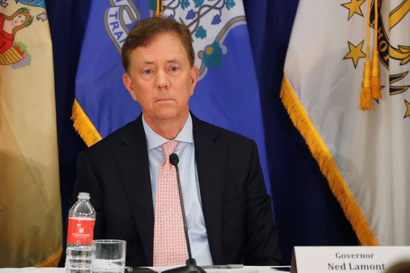 Connecticut Governor Ned Lamont takes part in a regional cannabis