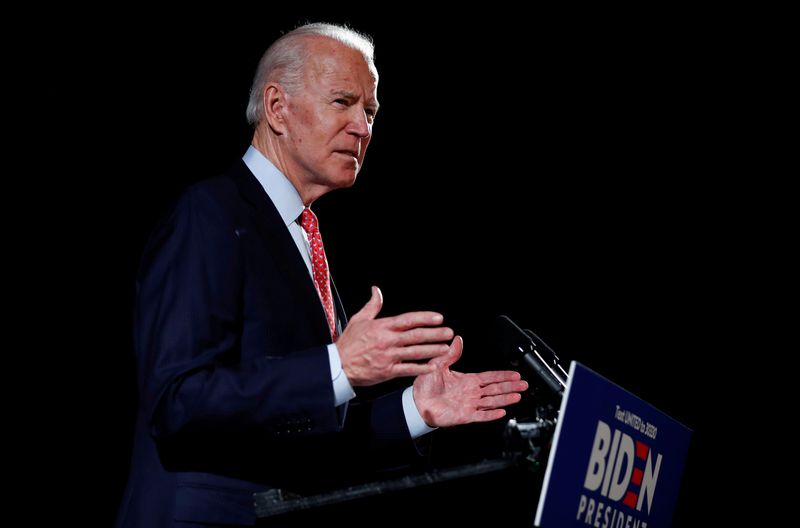 Democratic U.S. presidential candidate and former Vice President Joe Biden