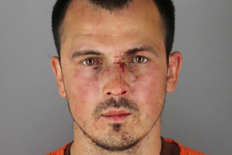 Bogdan Vechirko poses for a booking photograph in Minnesota