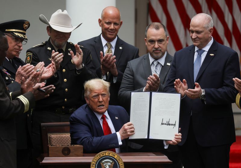 U.S. President Trump signs executive order on police reform at