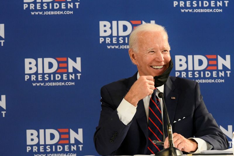 FILE PHOTO: U.S. Democratic presidential candidate Joe Biden speaks during