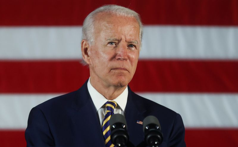 Democratic U.S. presidential candidate Biden speaks at campaign event in