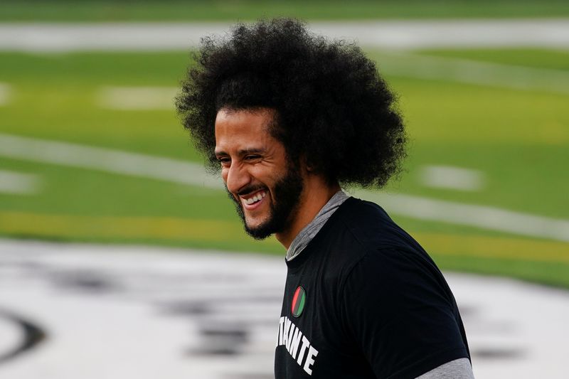 FILE PHOTO: Kaepernick is seen at a special training event