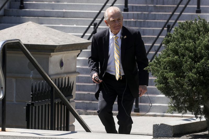 White House Trade Adviser Navarro walks out for a television