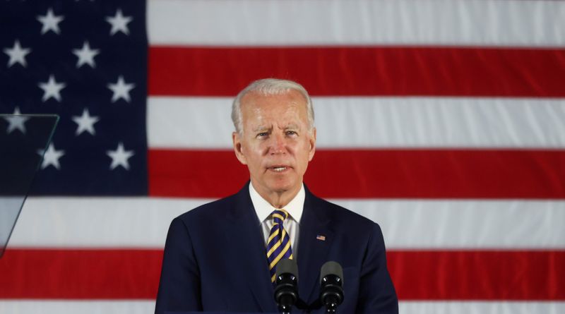 FILE PHOTO: Democratic U.S. presidential candidate Biden speaks during campaign
