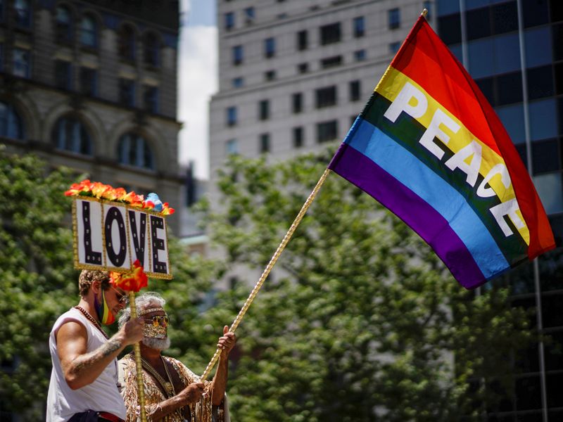 Joint LGBTQ and Black Lives Matter march in New York