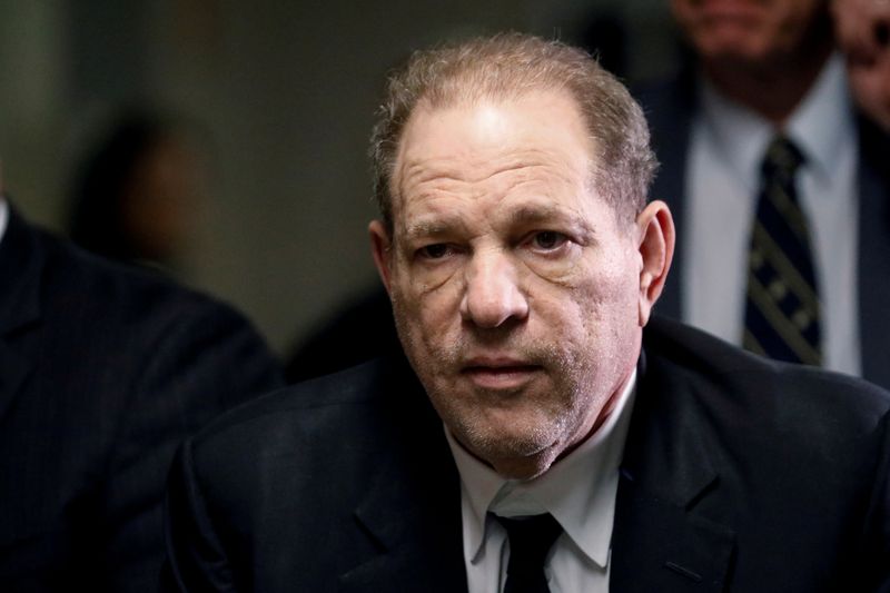 FILE PHOTO – Film producer Harvey Weinstein departs Criminal Court