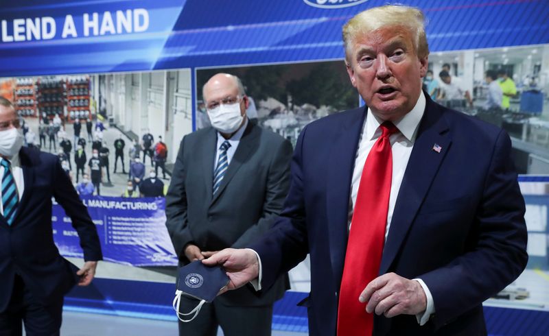 U.S. President Trump visits Ford Rawsonville Components Plant in Ypsilanti,