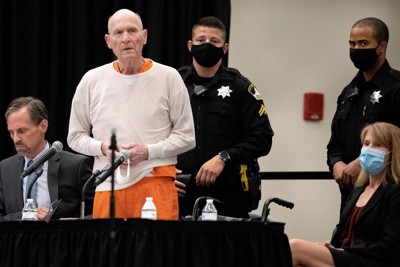 Joseph James DeAngelo, known as the Golden State Killer, attends