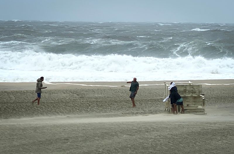 FILE PHOTO: Tropical Storm Isaias impacts Northeast U.S. in Sea