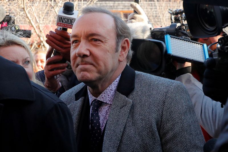 FILE PHOTO: Actor Kevin Spacey arrives to face a sexual
