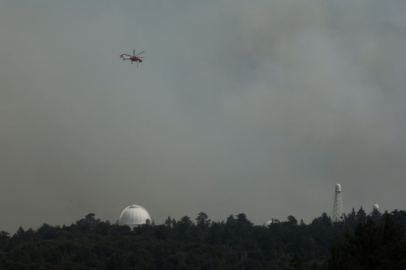 Firefighters during the Bobcat Fire in Los Angeles