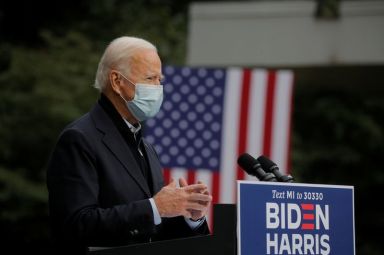 Democratic U.S. presidential nominee Joe Biden campaigns in Grand Rapids,