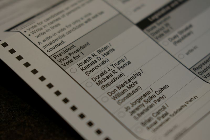 Official U.S. Absentee Voting Ballot