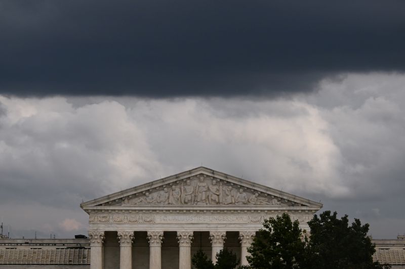 FILE PHOTO: Clouds form over the U.S. Supreme Court in
