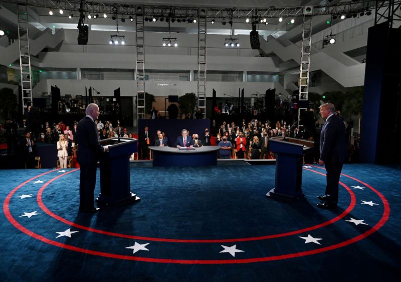 FILE PHOTO: 2020 presidential campaign debate in Cleveland